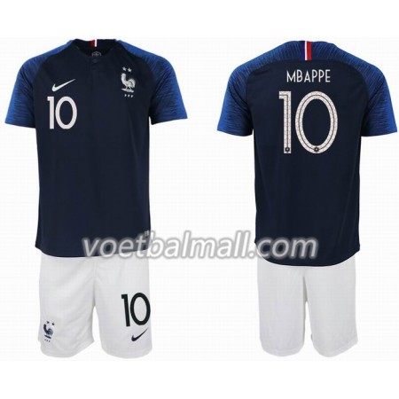 Goedkope Frankrijk MBAPPE 10 2 star Kids Thuistenue WK voetbal 2018 Goedkope Frankrijk MBAPPE 10 2 star Kids Thuistenue WK voetbal 2018